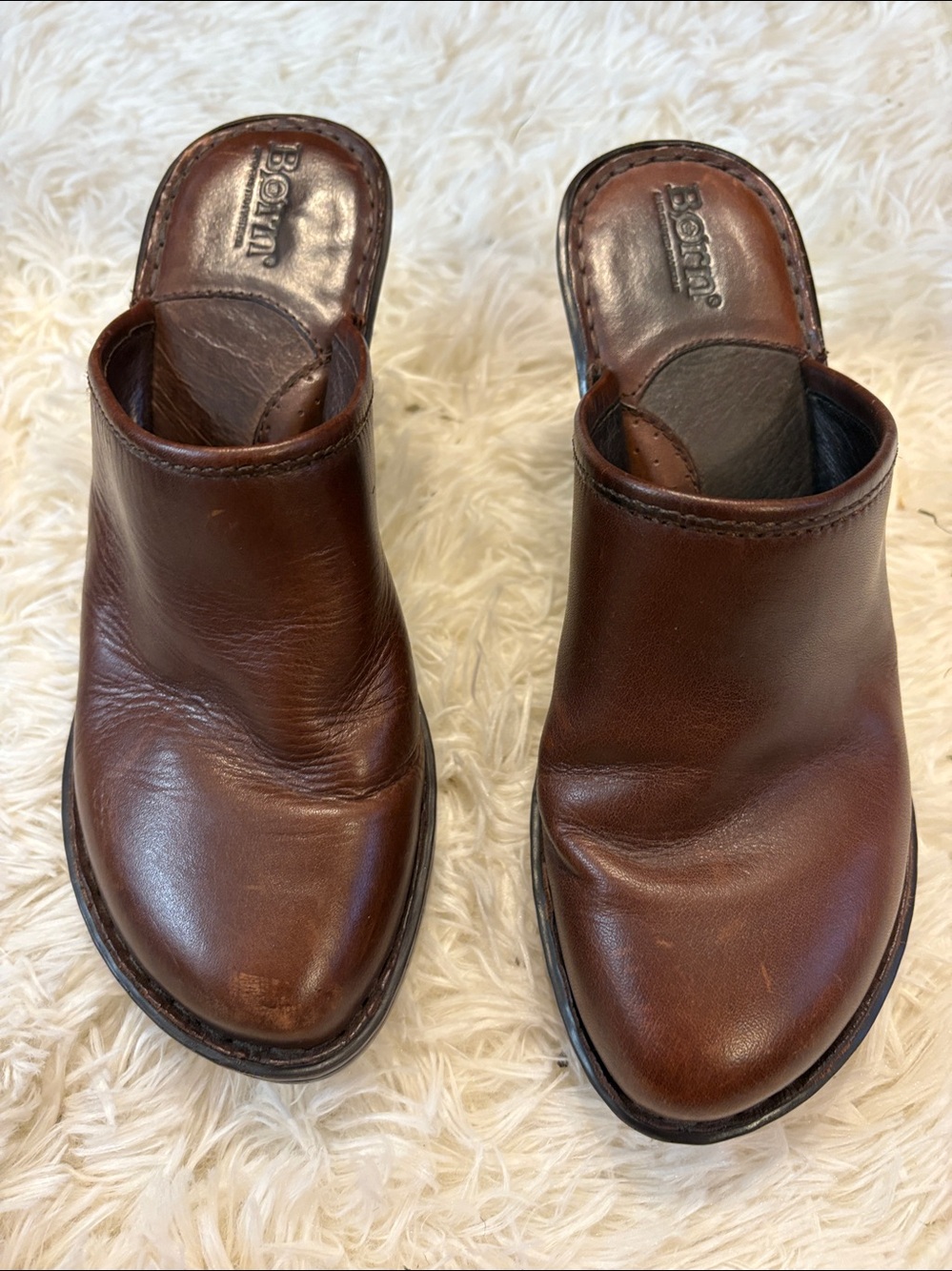 Born brown leather clogs size 7 - Picture 2 of 6